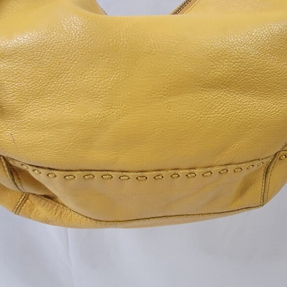 The Sak Yellow Pebbled Leather Hobo Shoulder Bag | Boho Chic Very Good Condition - Picture 8 of 14